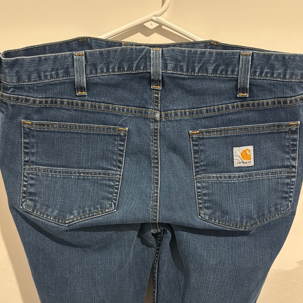 Carhartt Blue Slim Straight Jeans Durable Workwear